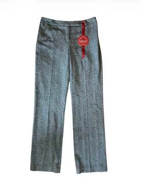 Charter Club Slim It Up Gray Plaid Control Panel Dress Pants